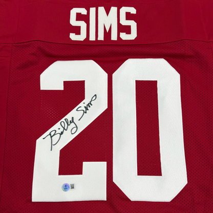 Billy Sims Autographed Oklahoma (Red #20) Custom Jersey - JSA