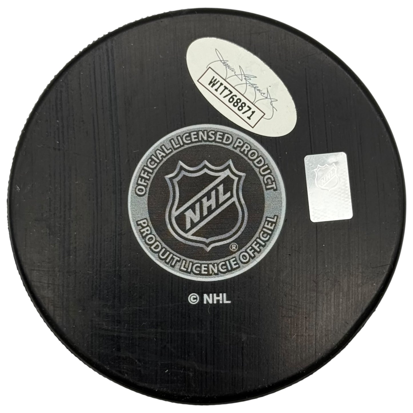 Bryan Trottier Autographed New York Islanders Logo Hockey Puck - JSA