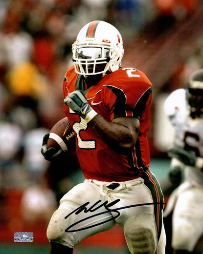 Willis McGahee Autographed Miami Hurricanes 8x10 Photo