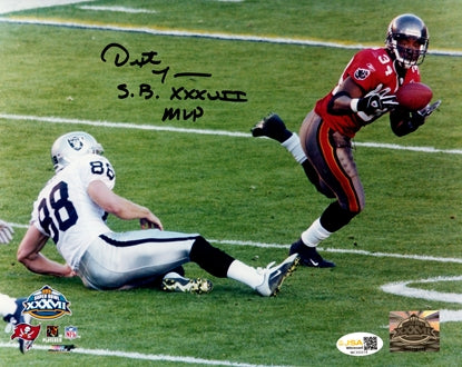 Dexter Jackson Autographed Tampa Bay Buccaneers 8x10 Photo w/ SB XXXVII MVP - JSA