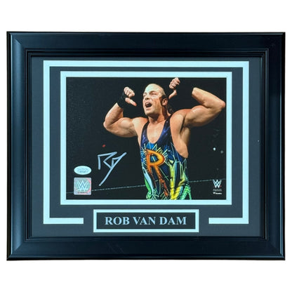 Rob Van Dam Autographed Deluxe Framed Wrestling 8x10 Photo - JSA