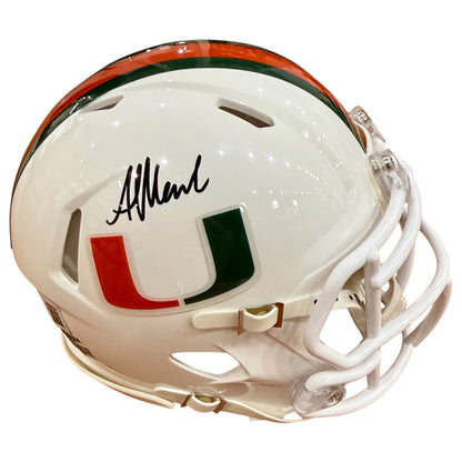 Akheem Mesidor Autographed Miami Hurricanes (SPEED) Mini Helmet - Beckett