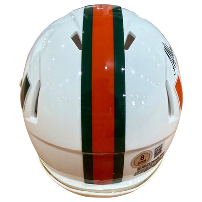 Akheem Mesidor Autographed Miami Hurricanes (SPEED) Mini Helmet - Beckett