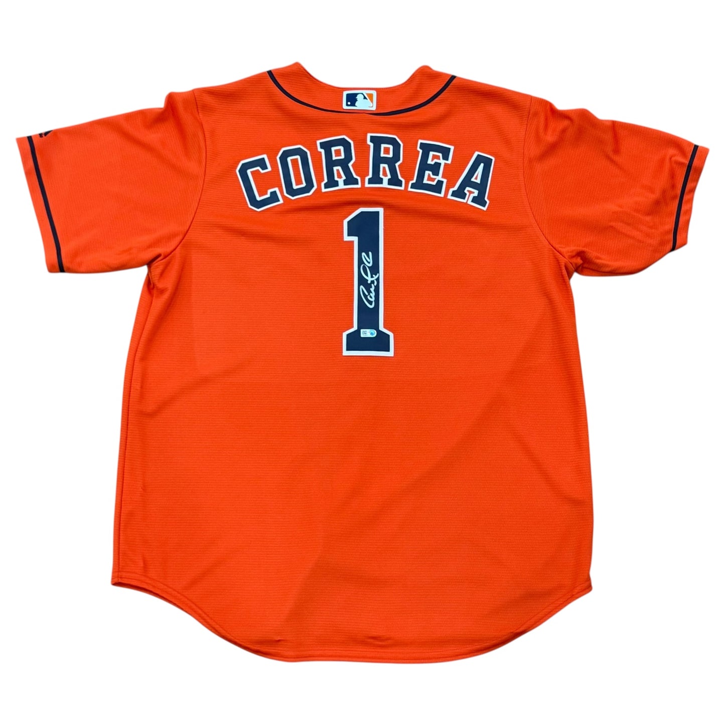 Carlos Correa Autographed Houston Astros (Orange #1) Authentic Jersey - MLB