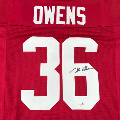 Steve Owens Autographed Oklahoma (Red #36) Custom Jersey - JSA