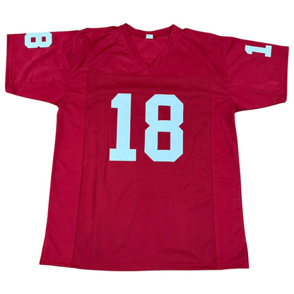 Jason White Autographed Oklahoma (Red #18) Custom Jersey - JSA