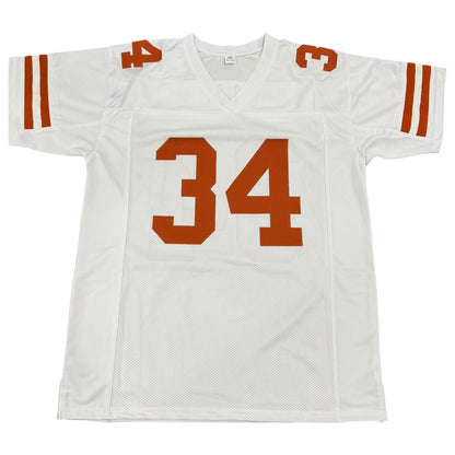 Ricky Williams Autographed Texas Longhorns (White #34) Custom Jersey - JSA