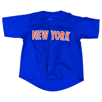 Carlos Baerga Autographed New York (Blue #8) Custom Jersey - JSA