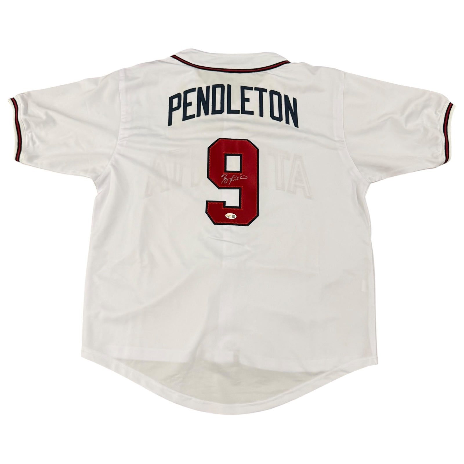 Terry Pendleton Autographed Atlanta Braves (White #9) Custom Jersey - JSA