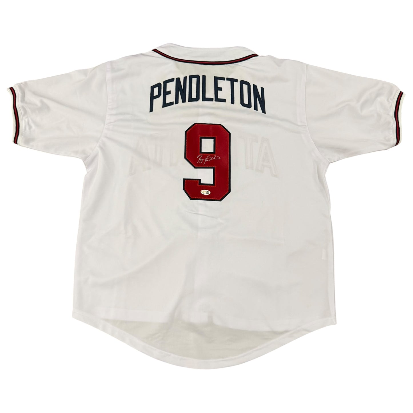 Terry Pendleton Autographed Atlanta Braves (White #9) Custom Jersey - JSA