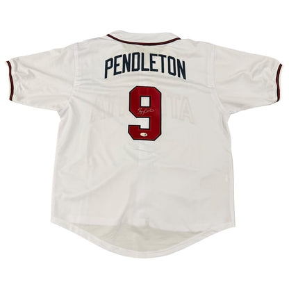 Terry Pendleton Autographed Atlanta Braves (White #9) Custom Jersey - JSA