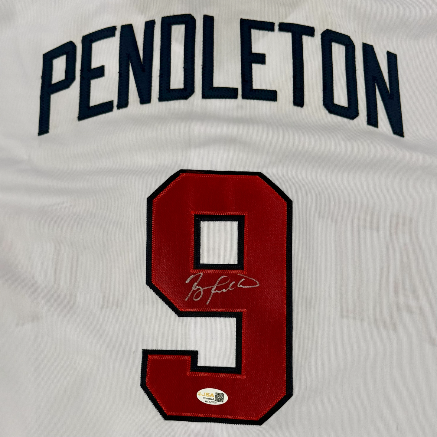 Terry Pendleton Autographed Atlanta Braves (White #9) Custom Jersey - JSA