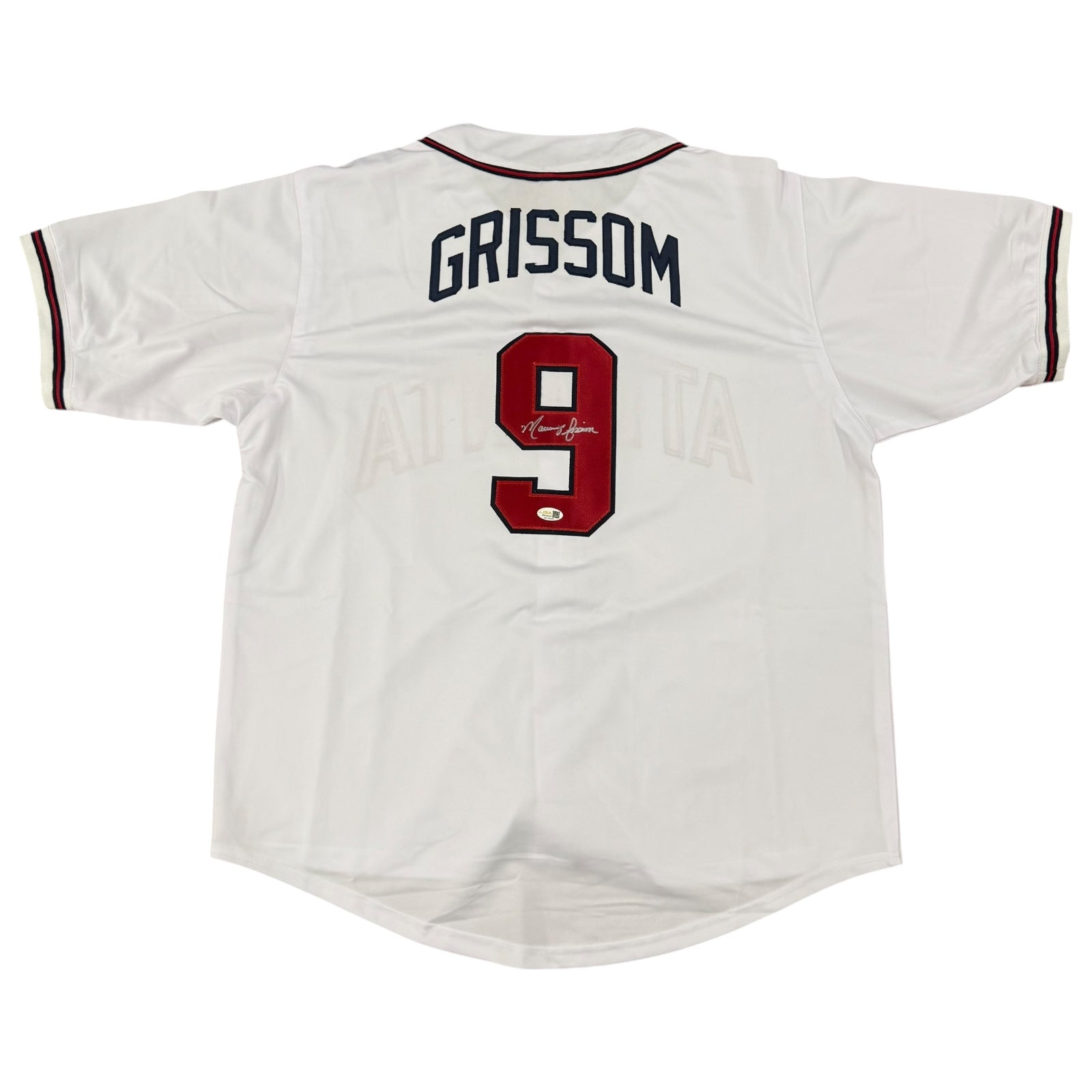 Marquis Grissom Autographed Atlanta Braves (White #9) Custom Jersey - JSA