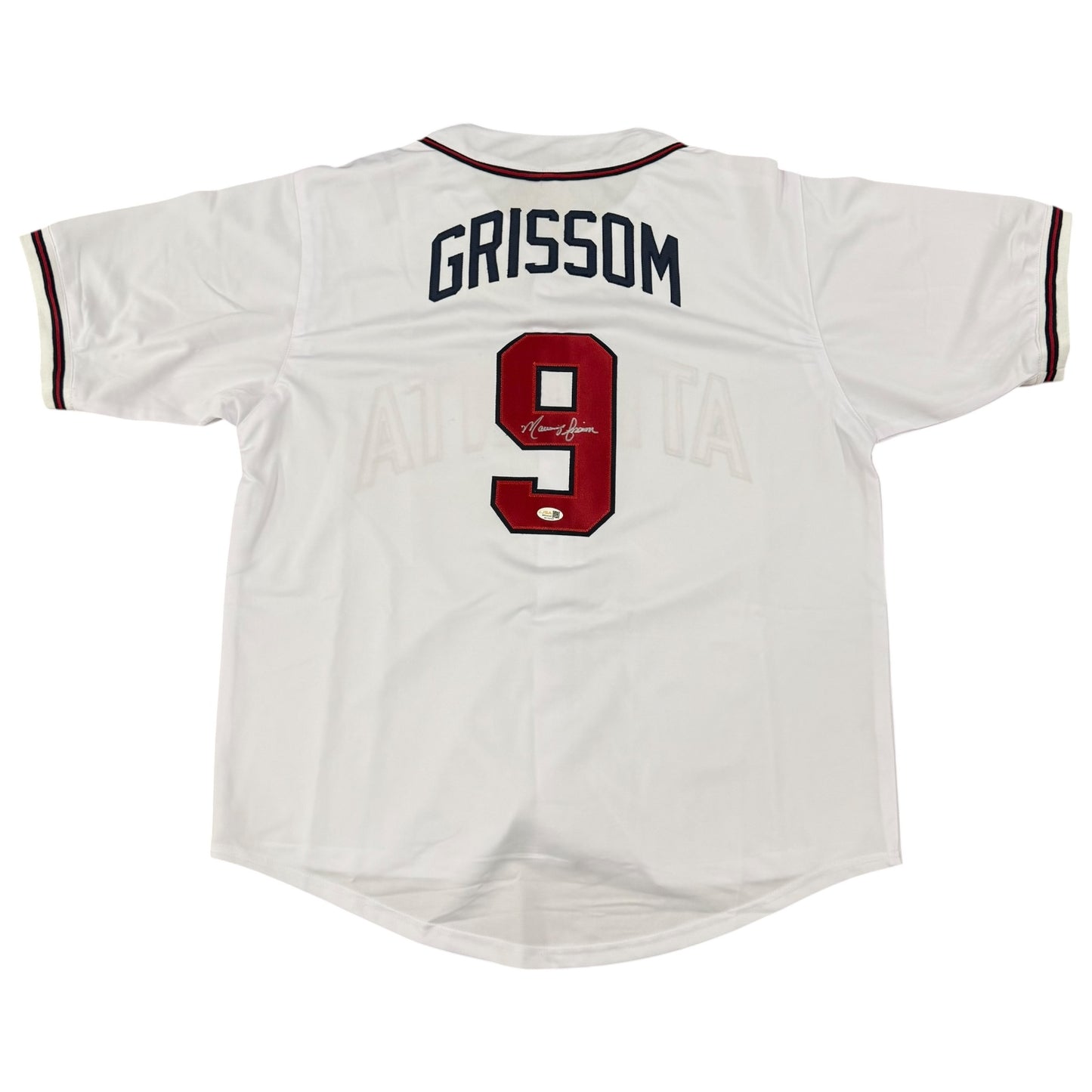 Marquis Grissom Autographed Atlanta Braves (White #9) Custom Jersey - JSA