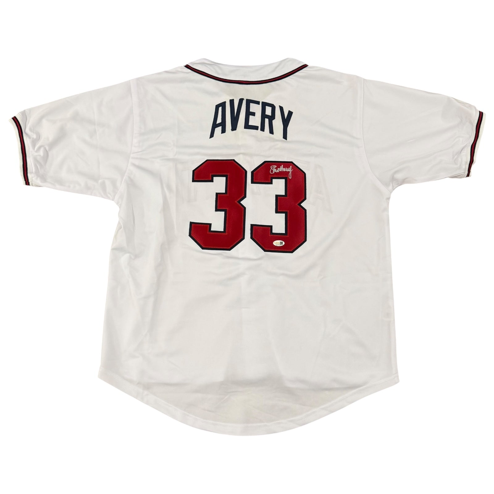 Steve Avery Autographed Atlanta Braves (White #33) Custom Jersey - JSA
