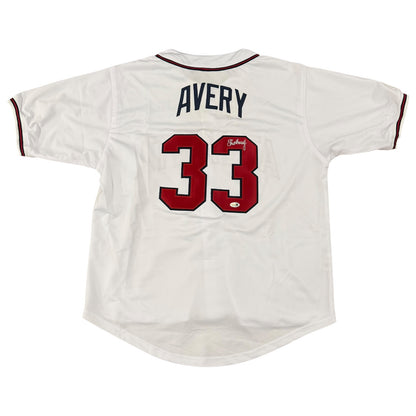Steve Avery Autographed Atlanta Braves (White #33) Custom Jersey - JSA