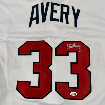 Steve Avery Autographed Atlanta Braves (White #33) Custom Jersey - JSA