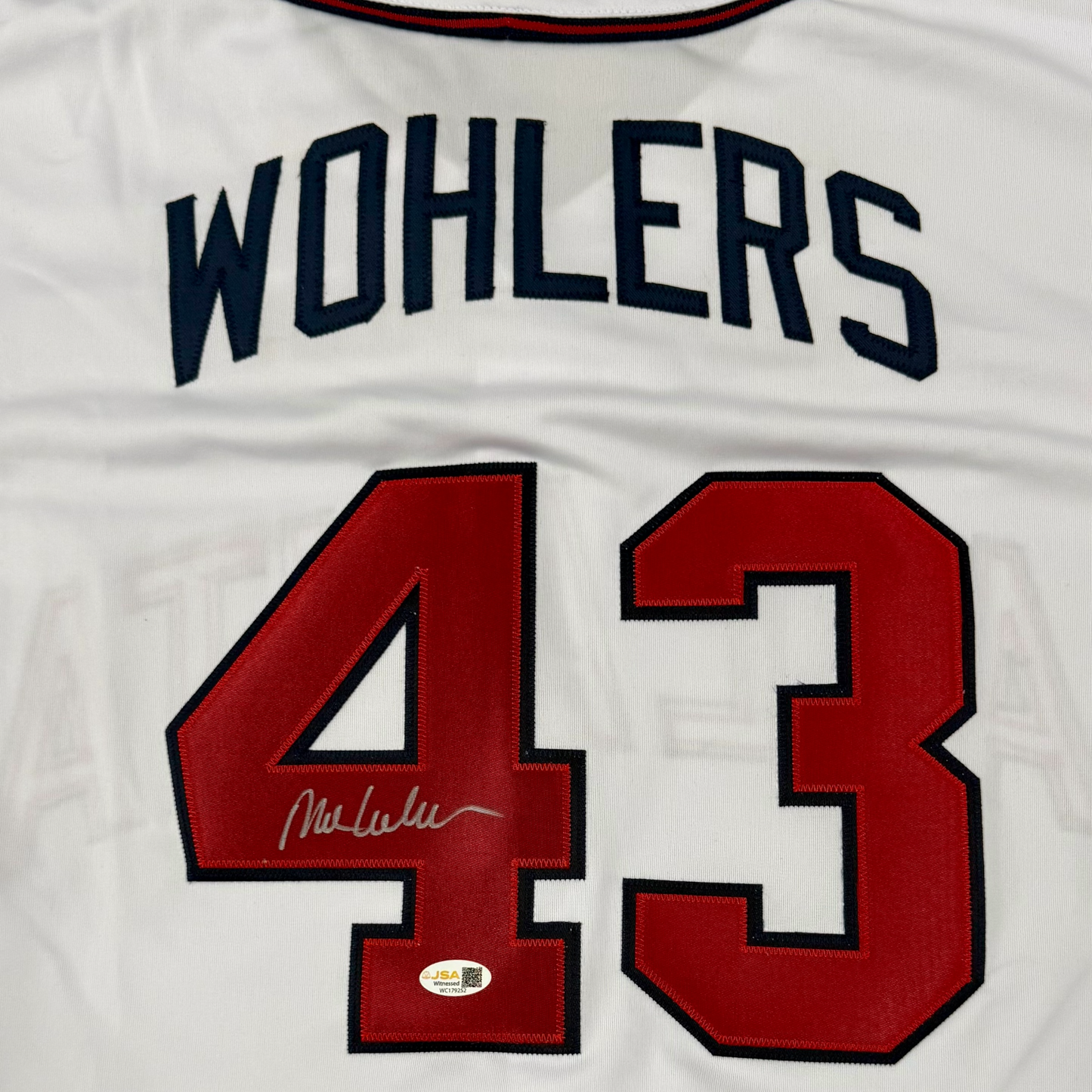 Mark Wohlers Autographed Atlanta Braves (White #43) Custom Jersey - JSA
