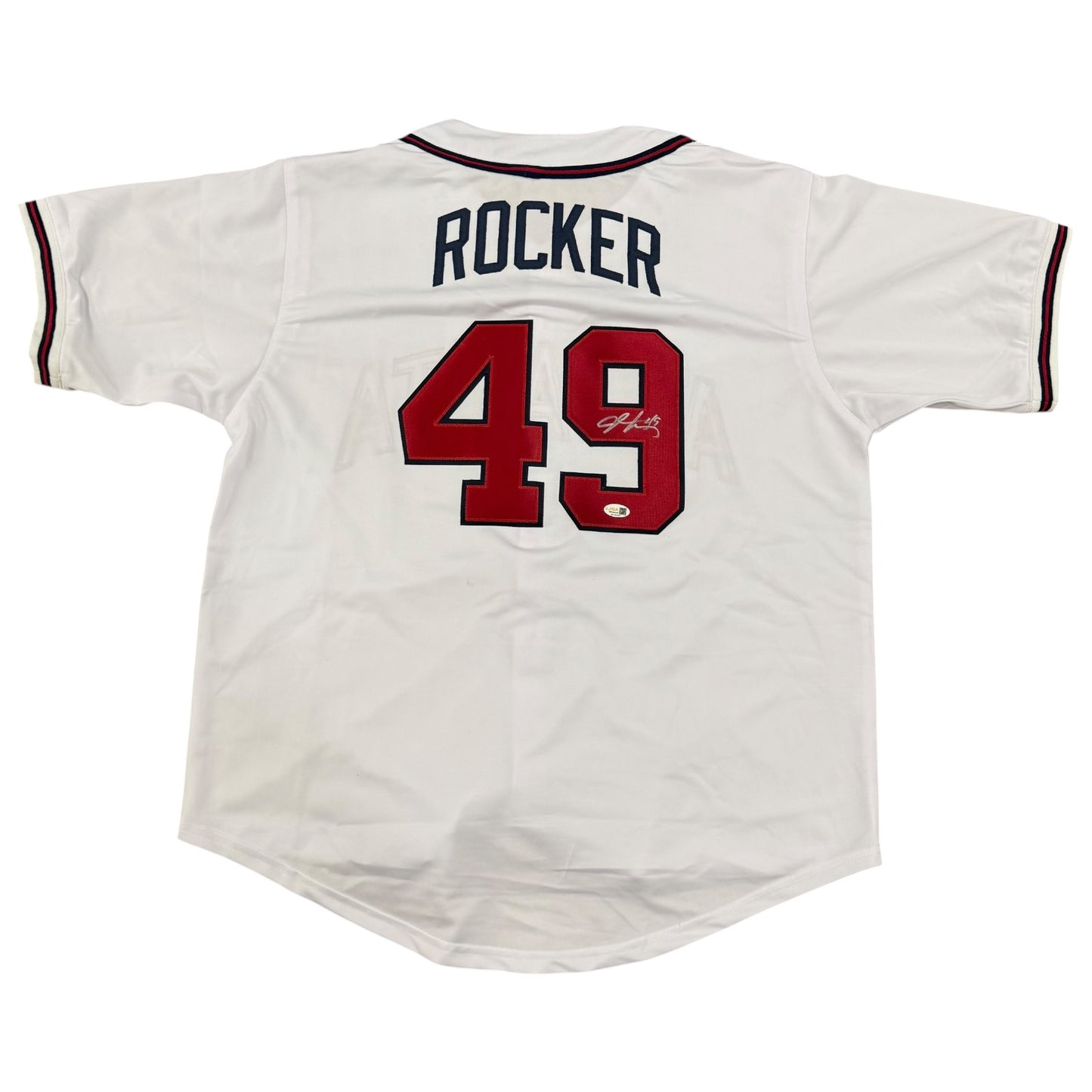 John Rocker Autographed Atlanta Braves (White #49) Custom Jersey - JSA