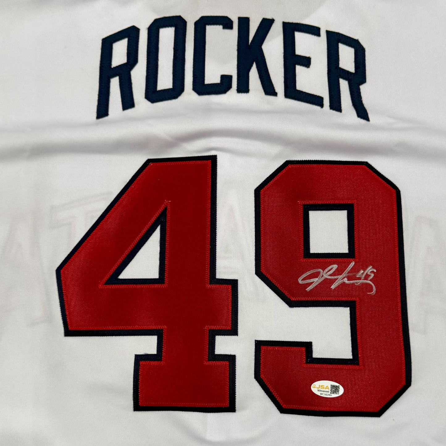 John Rocker Autographed Atlanta Braves (White #49) Custom Jersey - JSA