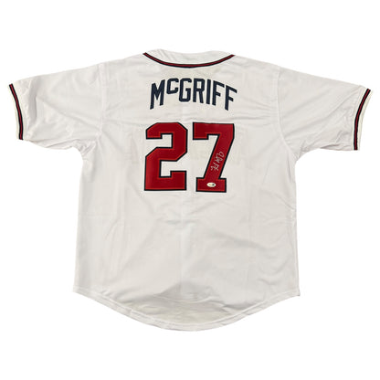 Fred McGriff Autographed Atlanta Braves (White #27) Custom Jersey - JSA