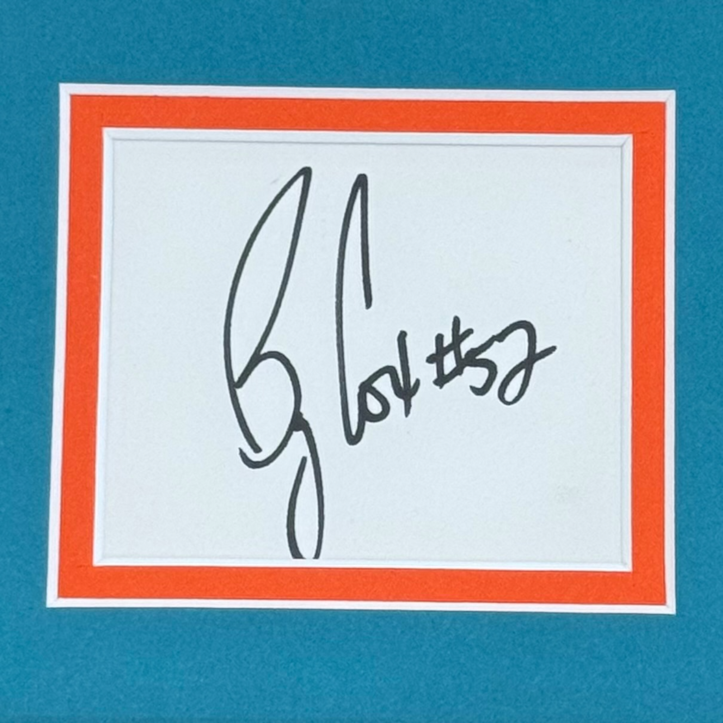 Bryan Cox Autographed Miami Dolphins "Signature Series" Frame
