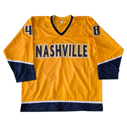 Nick Perbix Autographed Nashville (Gold #48) Custom Hockey Jersey - JSA