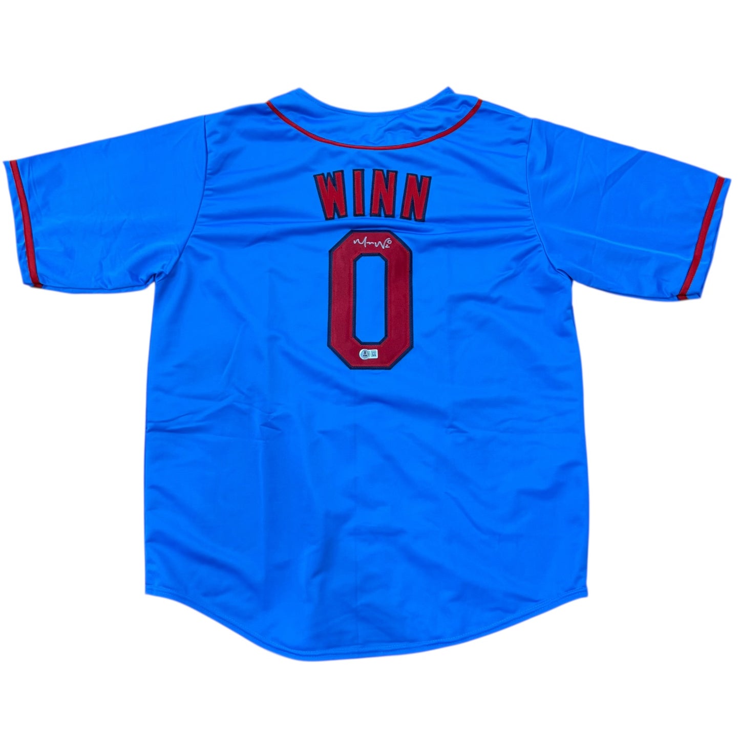 Masyn Winn Autographed St. Louis (Baby Blue #0) Custom Jersey - Beckett