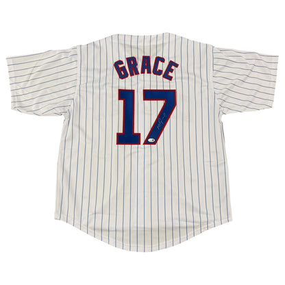 Mark Grace Autographed Chicago (Pinstripe #17) Custom Jersey - JSA