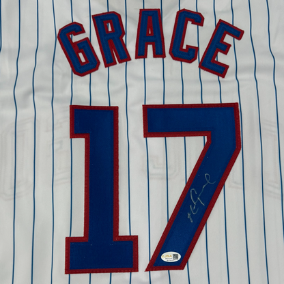 Mark Grace Autographed Chicago (Pinstripe #17) Custom Jersey - JSA