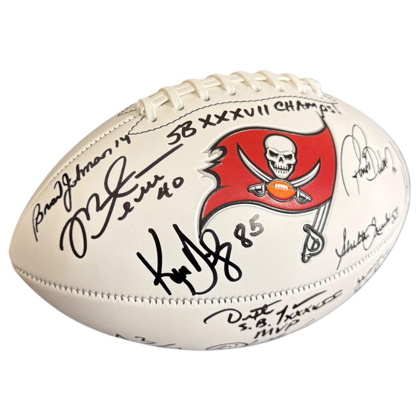 Tampa Bay Buccaneers Super Bowl XXXVII Champs Team Autographed Logo Football - 12 Autographs