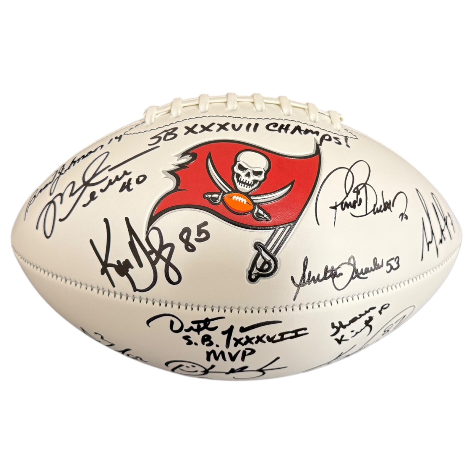 Tampa Bay Buccaneers Super Bowl XXXVII Champs Team Autographed Logo Football - 12 Autographs
