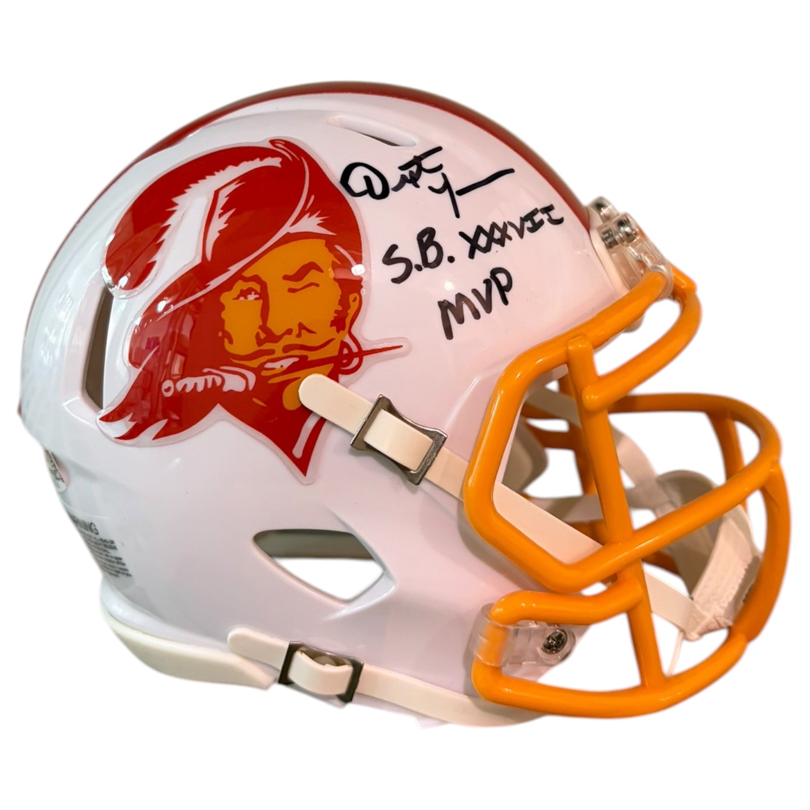 Dexter Jackson Autographed Tampa Bay Buccaneers (Throwback) Mini Helmet w/ 