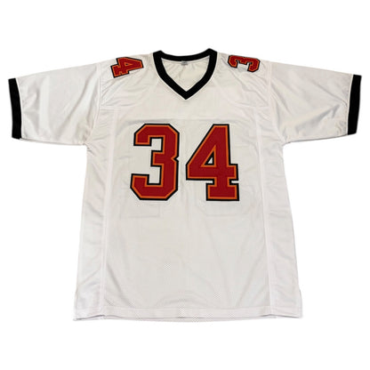 Dexter Jackson Autographed Tampa Bay (White #34) Custom Jersey w/ SB XXXVII MVP - JSA