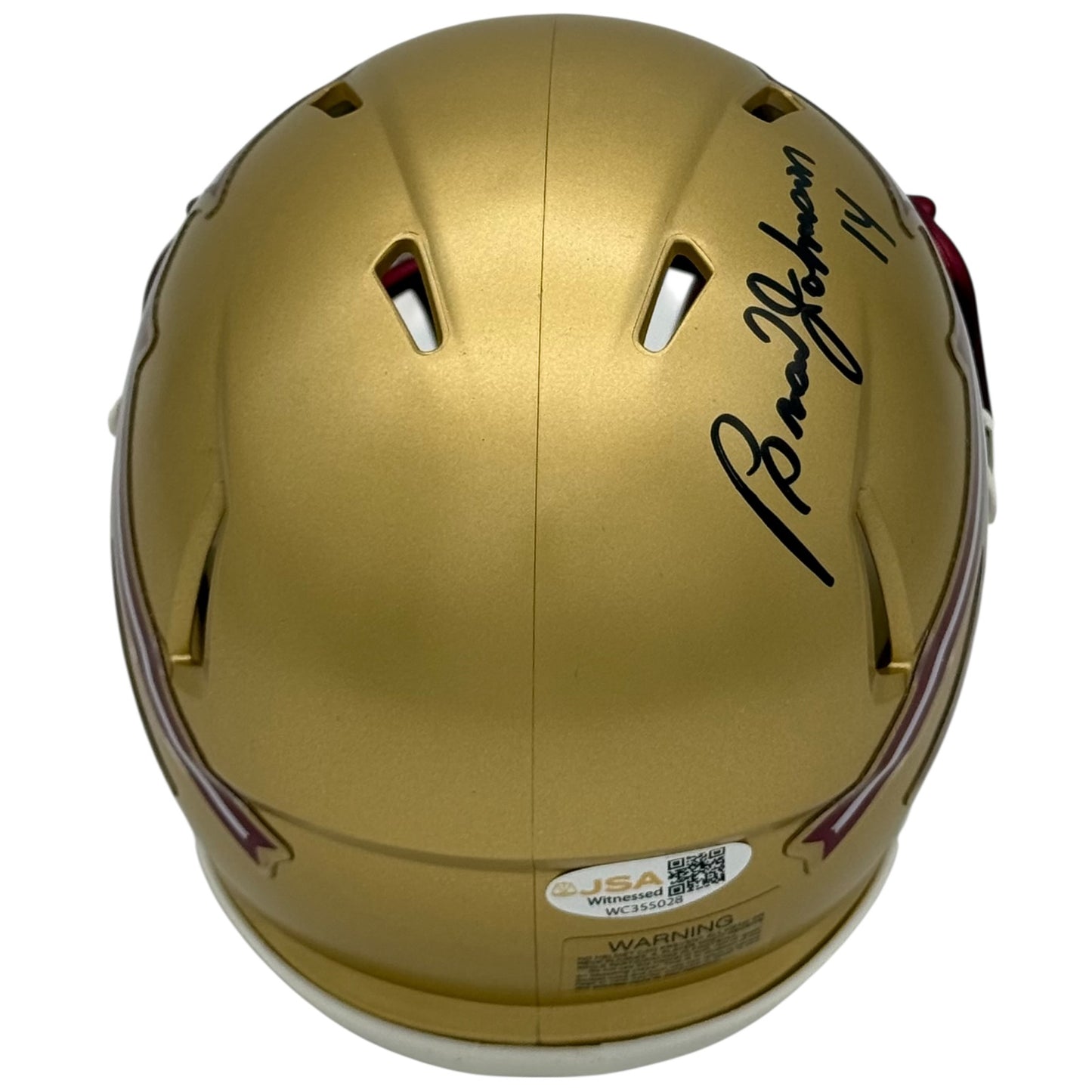 Brad Johnson Autographed Florida State Seminoles Mini Helmet- JSA