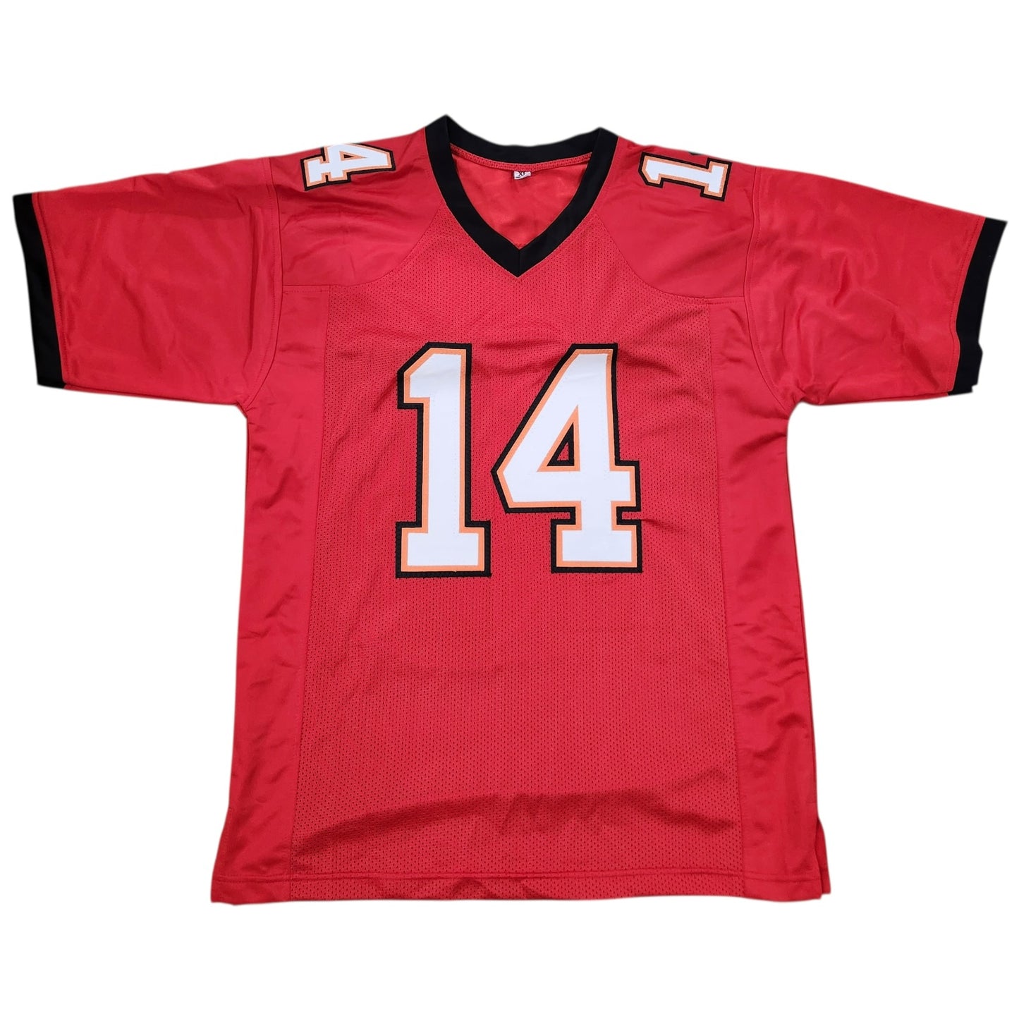 Brad Johnson Autographed Tampa Bay (Red #14) Custom Jersey w/ SB XXXVII Champs - JSA