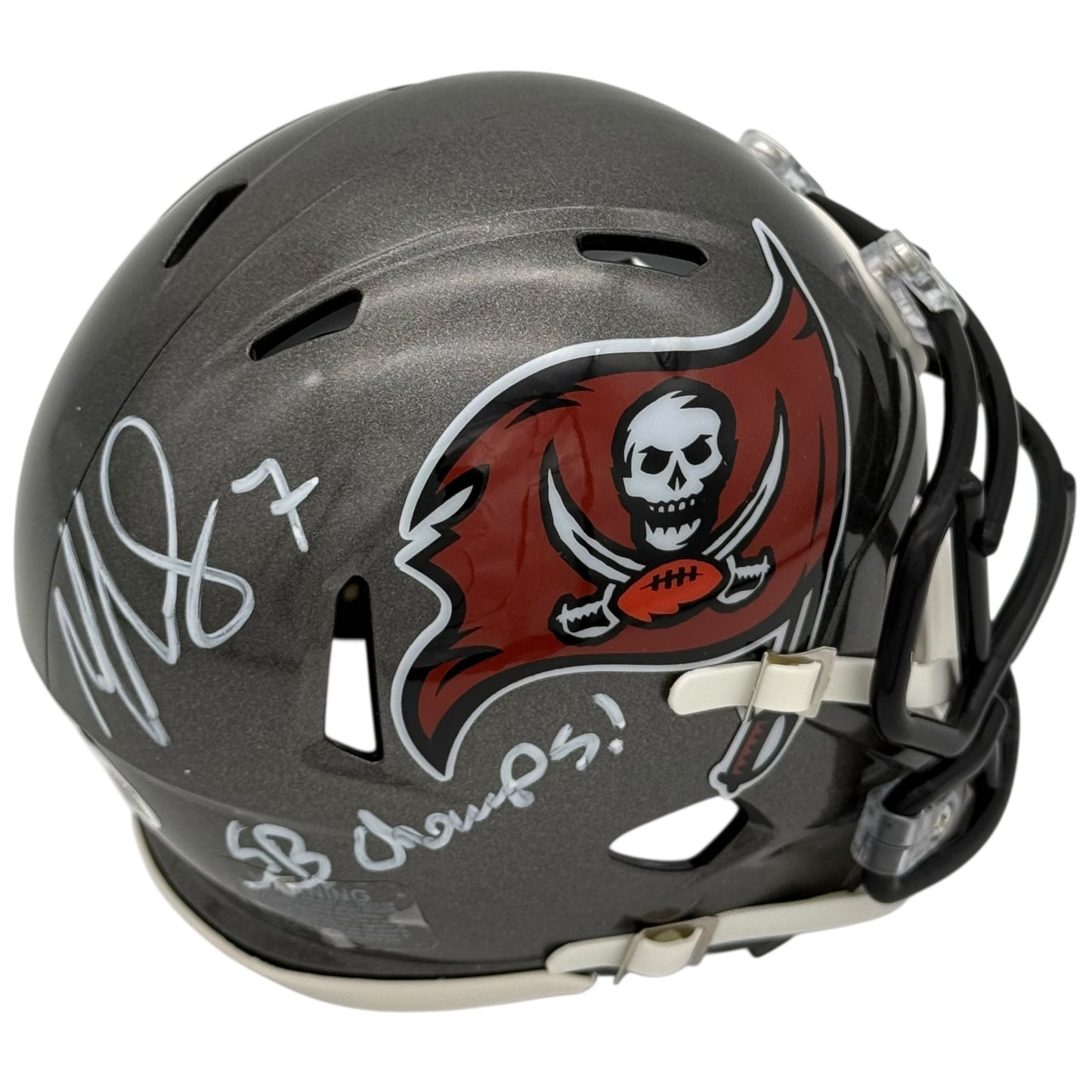 Martin Gramatica Autographed Tampa Bay Buccaneers Mini Helmet w/ SB Champs - JSA