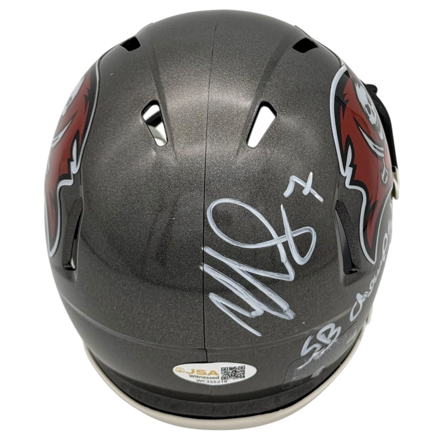 Martin Gramatica Autographed Tampa Bay Buccaneers Mini Helmet w/ SB Champs - JSA