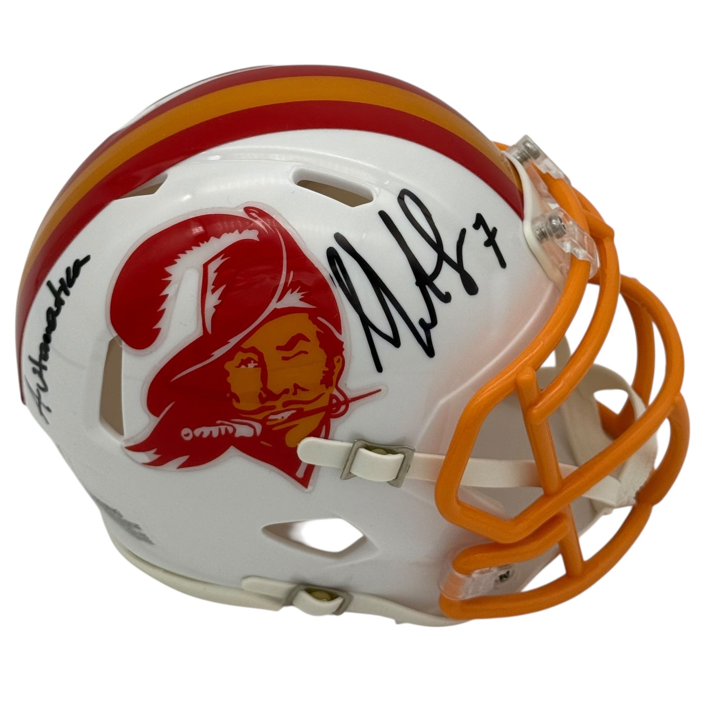 Martin Gramatica Autographed Tampa Bay Buccaneers (Throwback) Mini Helmet w/ SB Champs - JSA