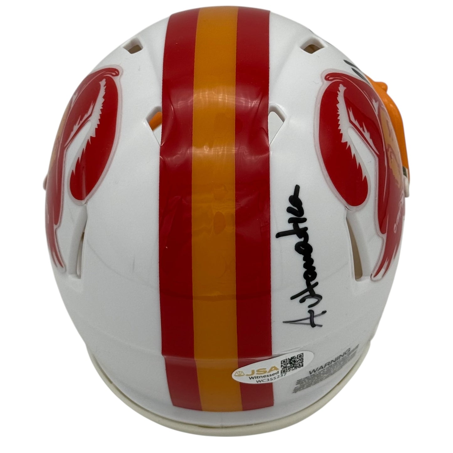 Martin Gramatica Autographed Tampa Bay Buccaneers (Throwback) Mini Helmet w/ SB Champs - JSA
