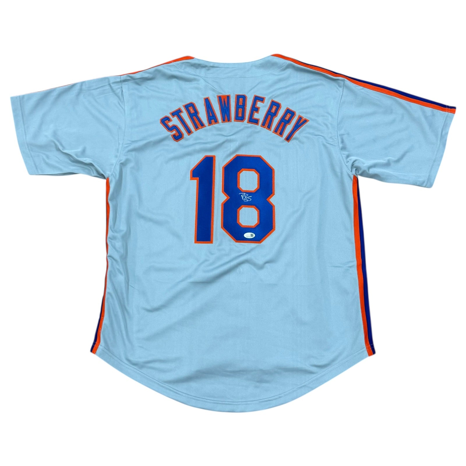 Darryl Strawberry Autographed New York Mets (Grey #18) Custom Jersey - JSA