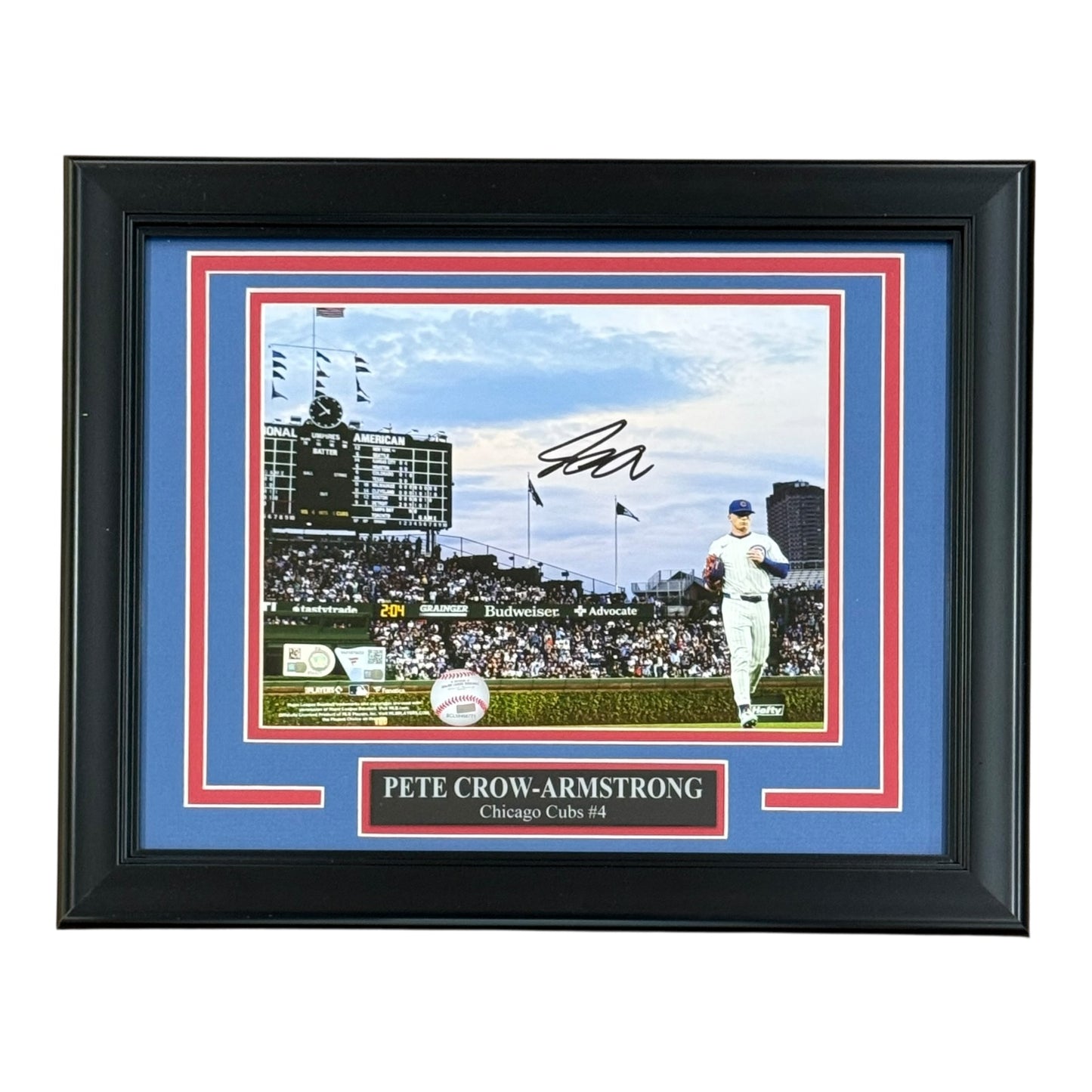 Pete Crow-Armstrong Autographed Chicago Cubs Deluxe Framed 8x10 Photo - Fanatics
