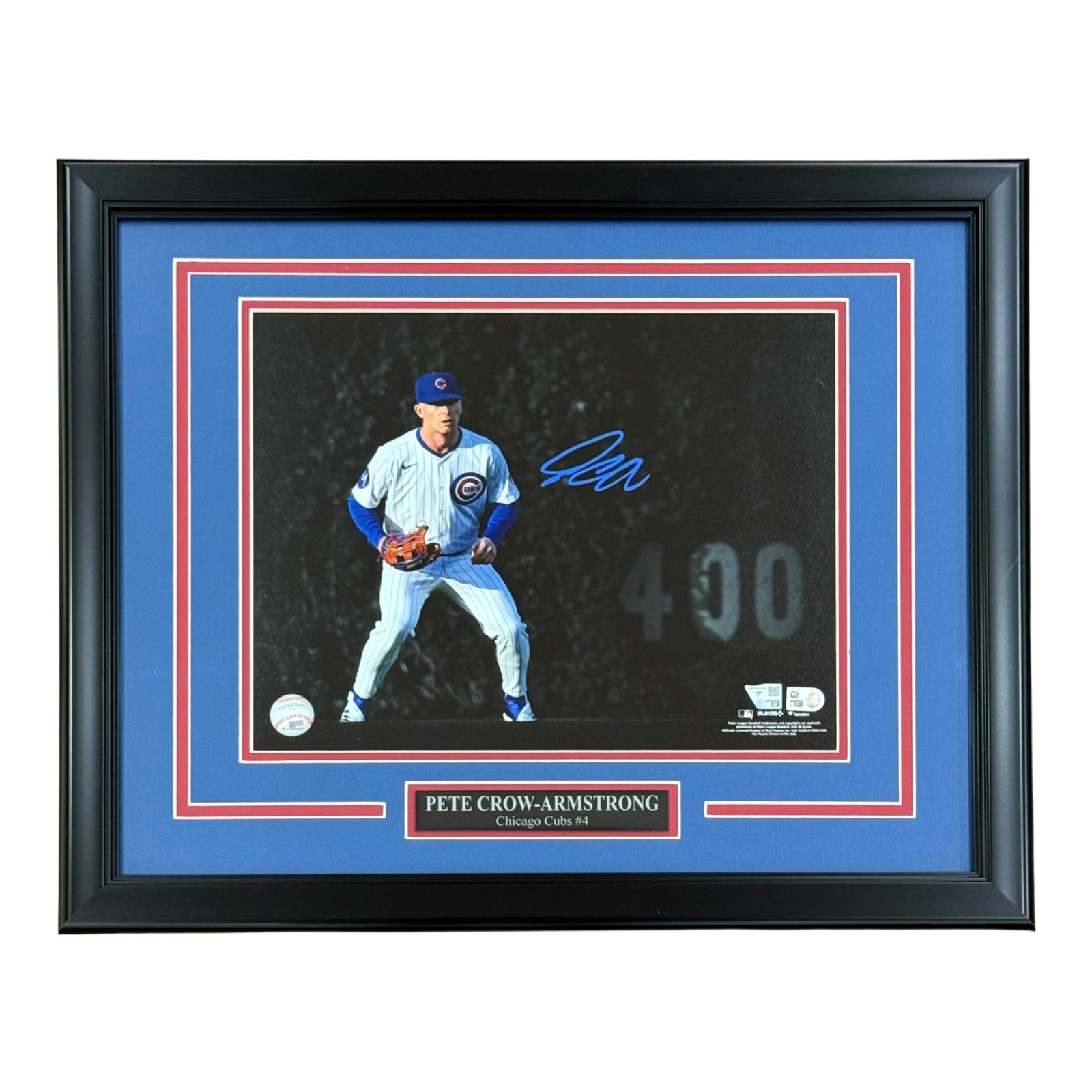 Pete Crow-Armstrong Autographed Chicago Cubs Deluxe Framed 11x14 Photo - Fanatics