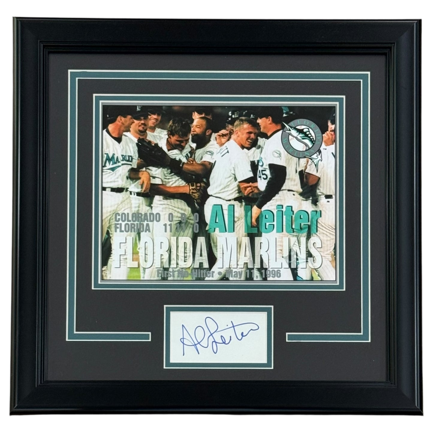Al Leiter Autographed Florida Marlins (No-Hitter) "Signature Series" Frame