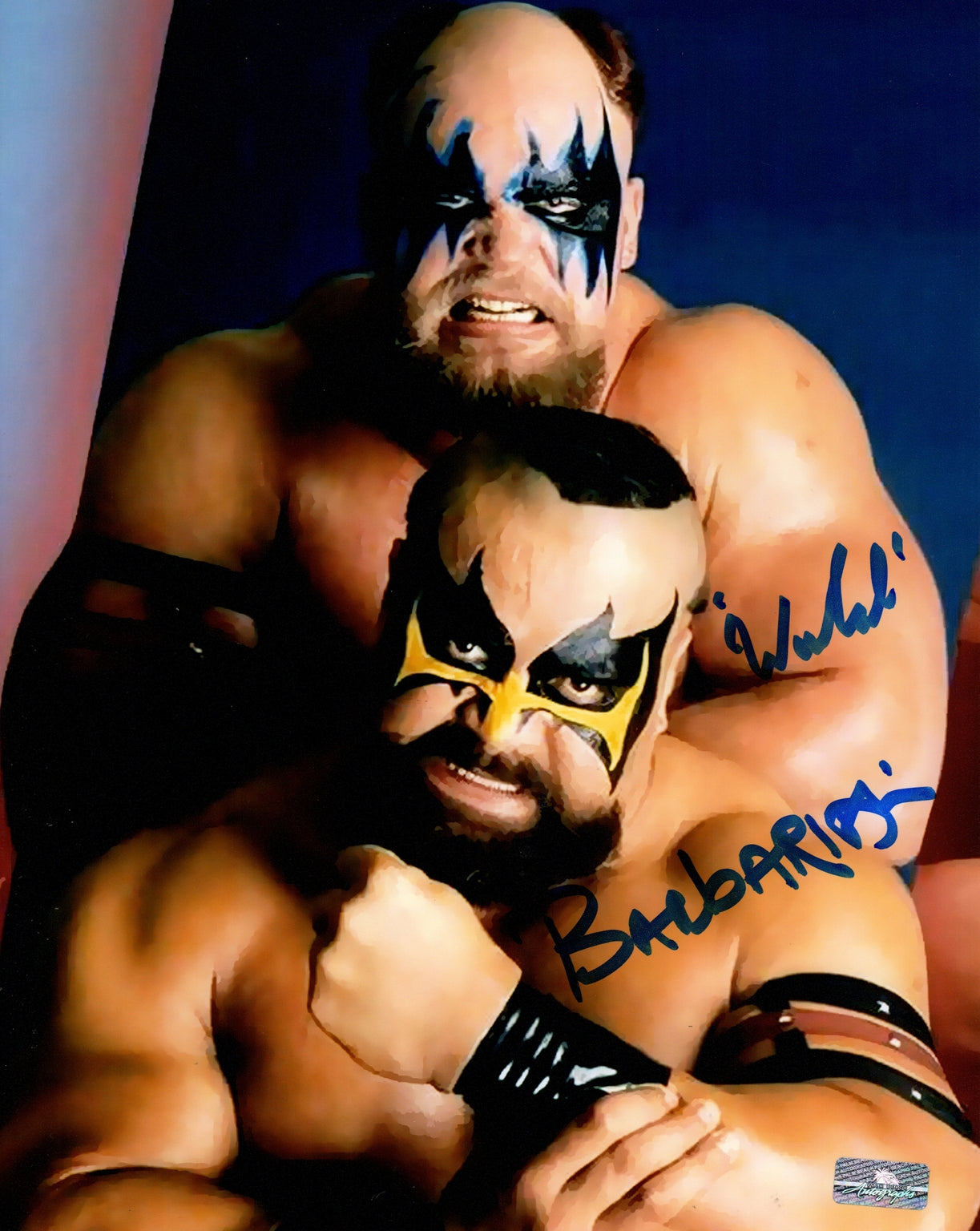 Powers of Pain The Warlord and The Barbarian Autographed WWE Wrestling 8x10 Photo