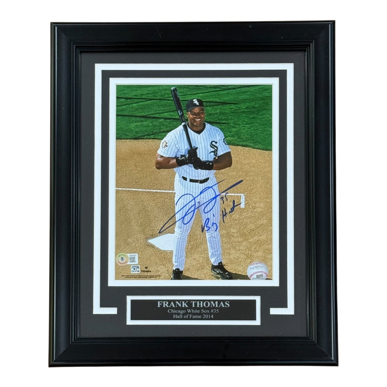 Frank Thomas Autographed Chicago White Sox (Pose) Deluxe Framed 8x10 Photo w / 