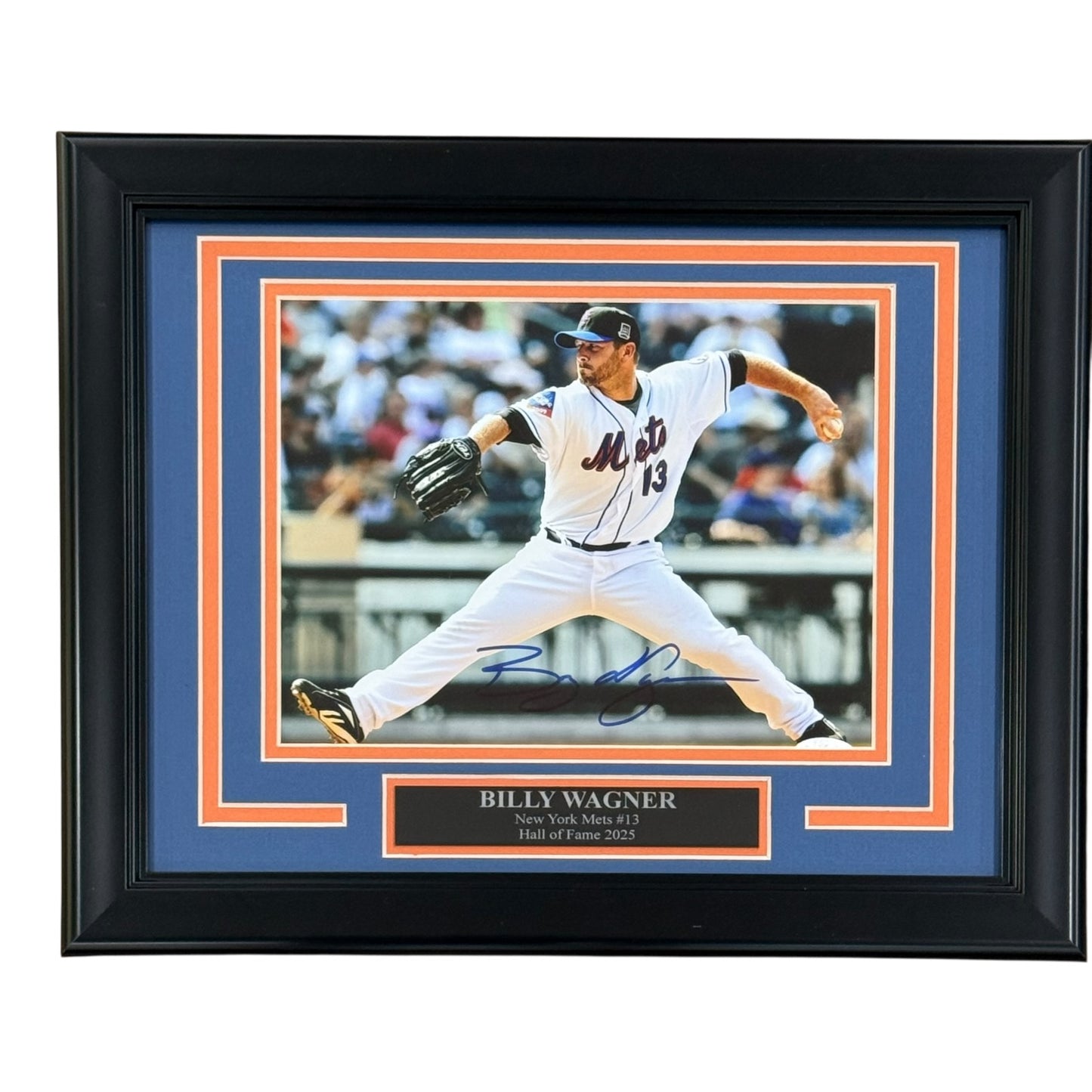 Billy Wagner Autographed New York Mets Deluxe Framed 8x10 Photo - JSA