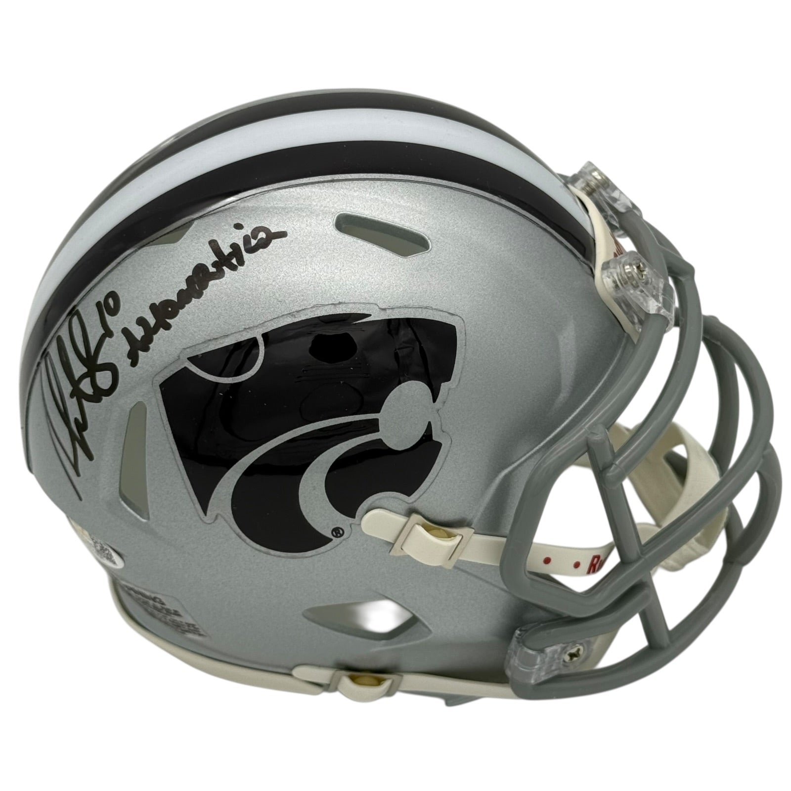 Martin Gramatica Autographed Kansas State Wildcats (Speed) Mini Helmet w/ Automatica - JSA