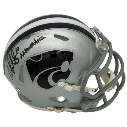 Martin Gramatica Autographed Kansas State Wildcats (Speed) Mini Helmet w/ Automatica - JSA