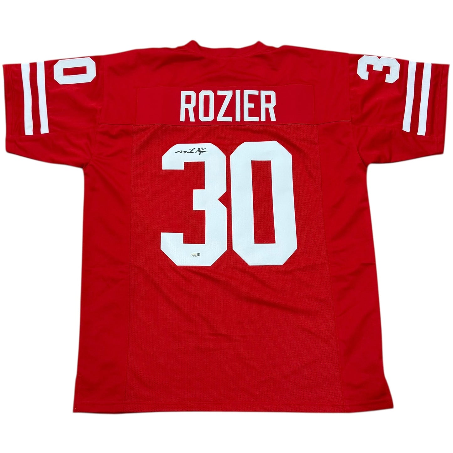 Mike Rozier Autographed Nebraska (Red #30) Custom Stitched Jersey - JSA
